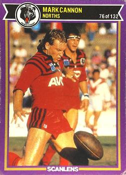 1987 Scanlens Rugby League #76 Mark Cannon Front